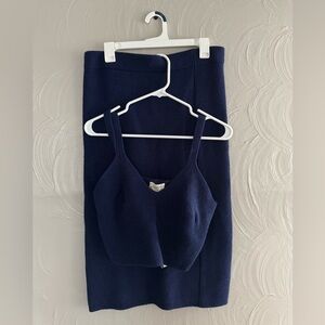 Universal Threads Knit Crop Top and Matching Skirt